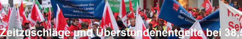 Zeitzuschl�ge und �berstundenentgelte bei 38,5 Std.-Woche